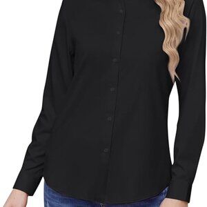 Wrinkle Free Womens Button Down Shirts for Women Long Sleeve Stretch Business